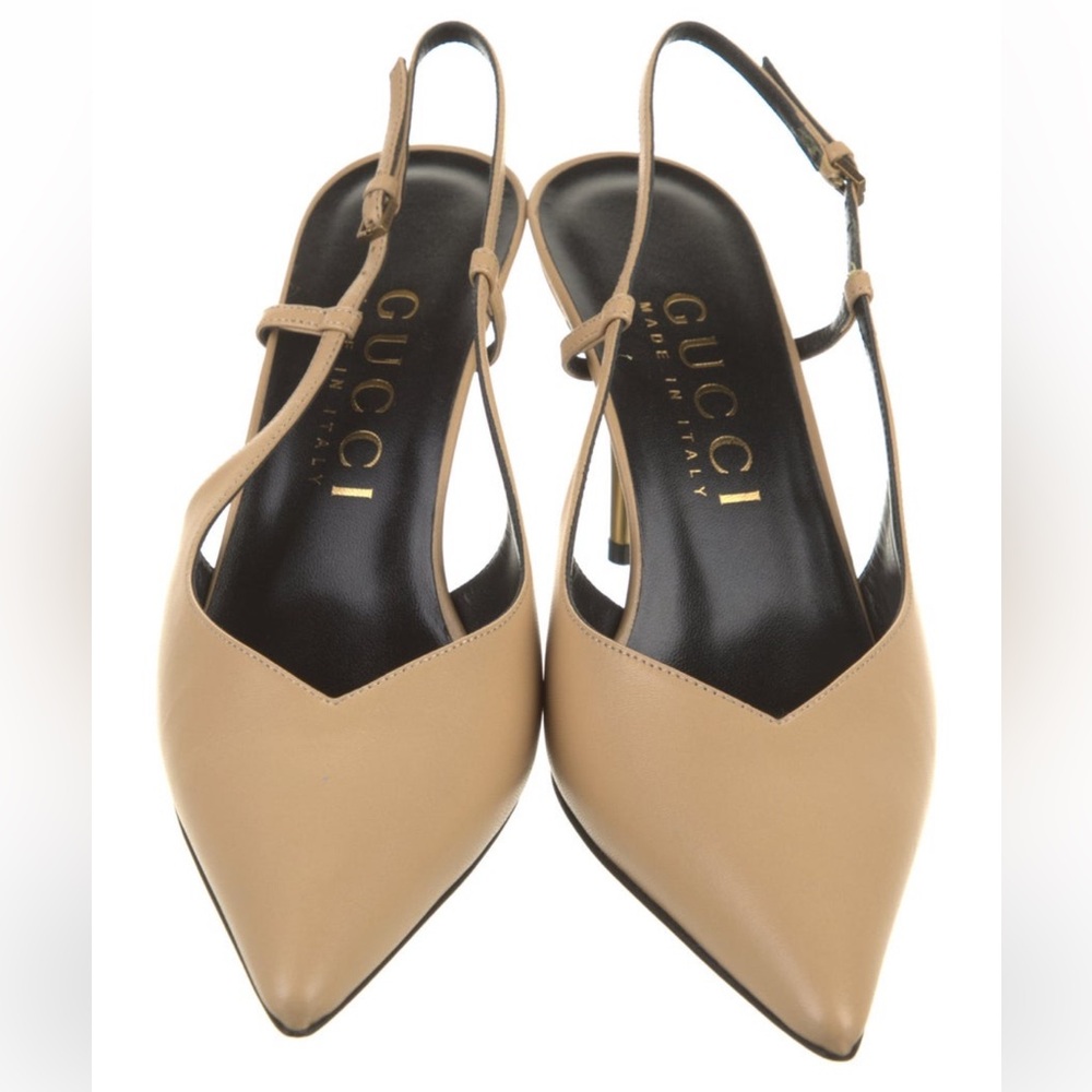 Gucci Leather Slingback Heels - Picture 2 of 5